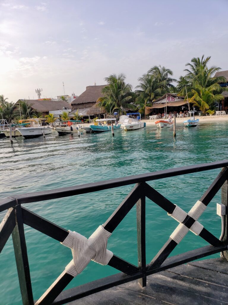 a photo of fishing boats in Isla Mujeres